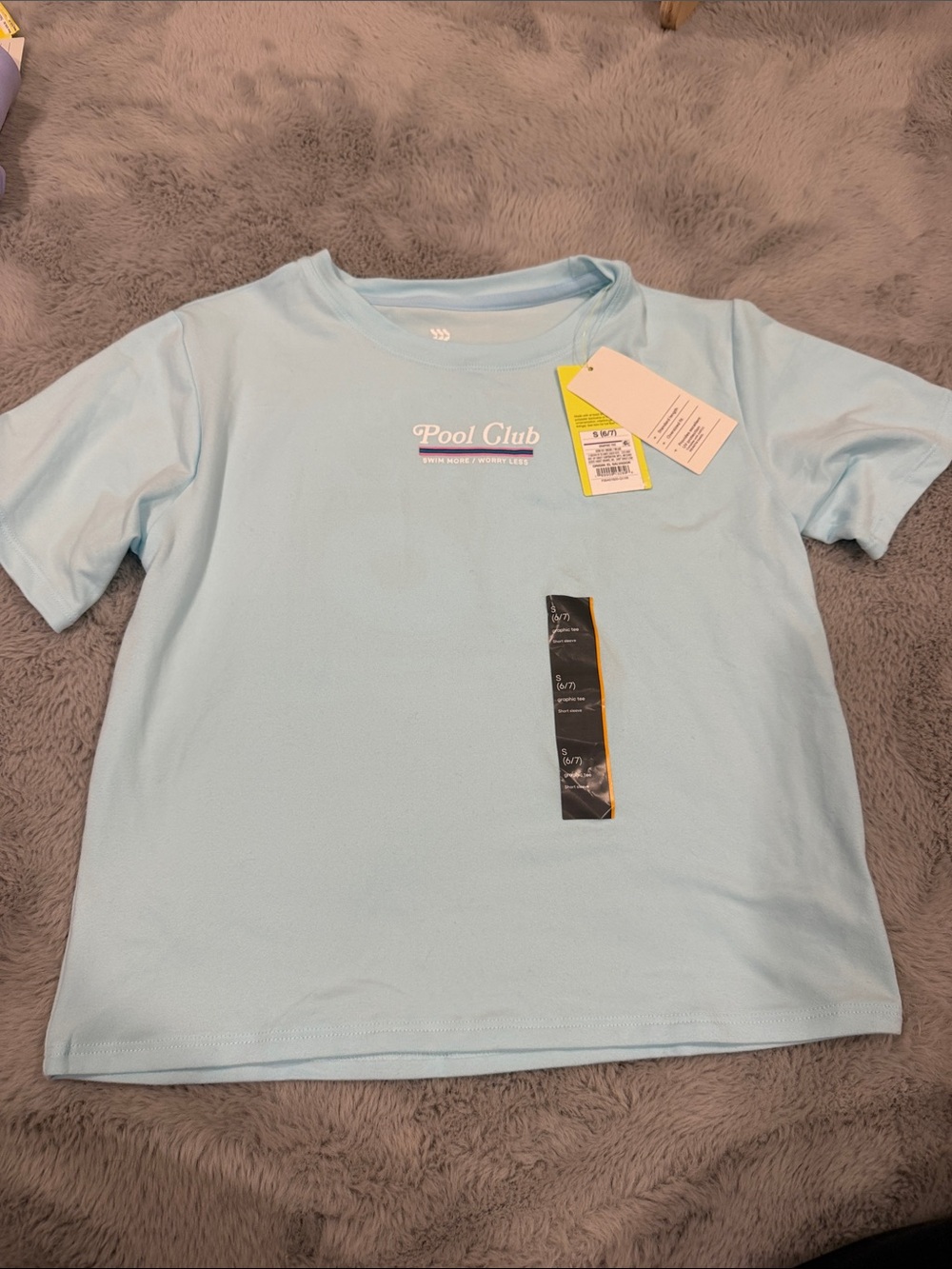 Kids' Light Blue Graphic Active Tee UV 6/7